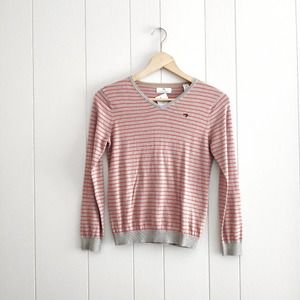 NWT Scotch & Soda Striped V-Neck Knit Sweater